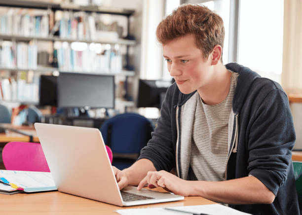 Student using certified academic translation services in San Antonio for university admissions and degree validation.