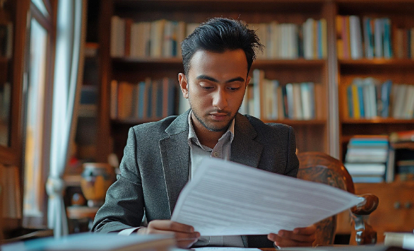 A translator edits a business contract with tracked changes, demonstrating Minneapolis Translation Services for accurate.