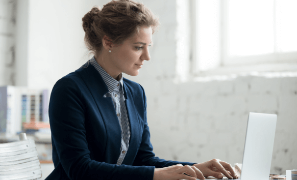 Professional working at the office, reviewing legal documents, and representing expert legal translation services in Atlanta.