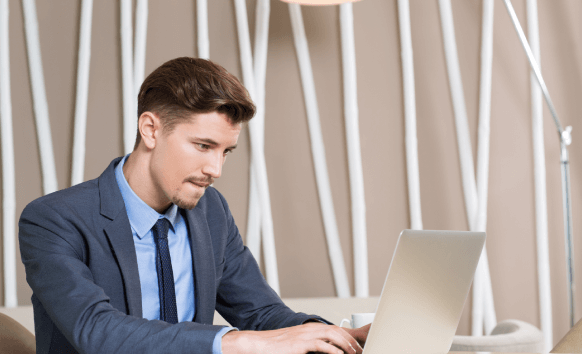 A professional reviewing automotive documents, representing accurate translation solutions for the automotive industry.