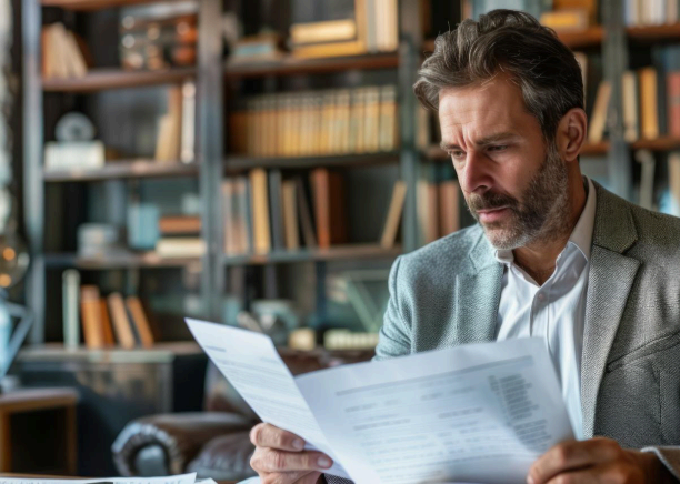 A project manager reviews a bilingual business contract, using Agreement Translation Services to align clauses and dates.