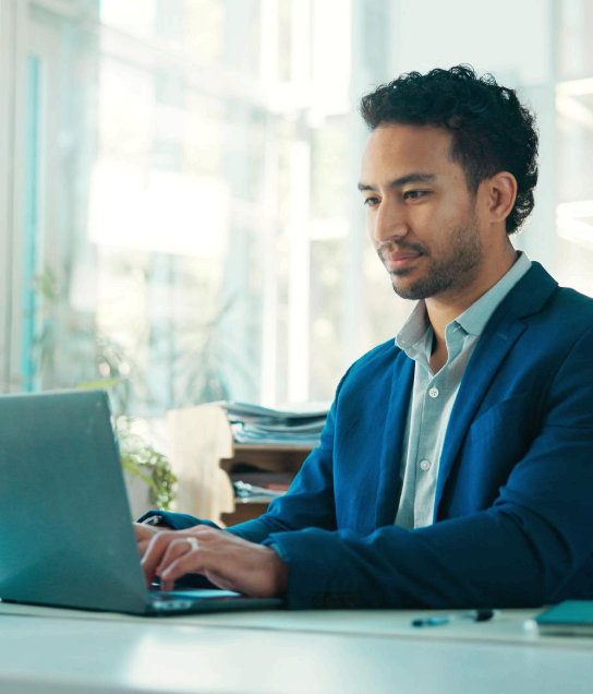 A marketing manager localizes business posts using Social Media Translation Services while reviewing tone and terminology.