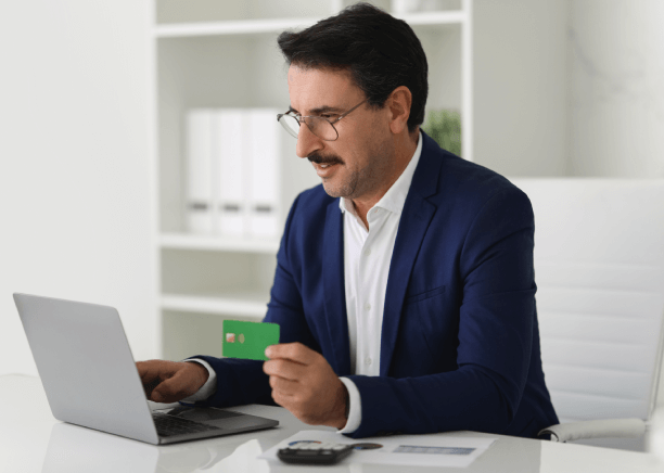 Customer ensuring their business card translation meets international legal standards with certified translations.