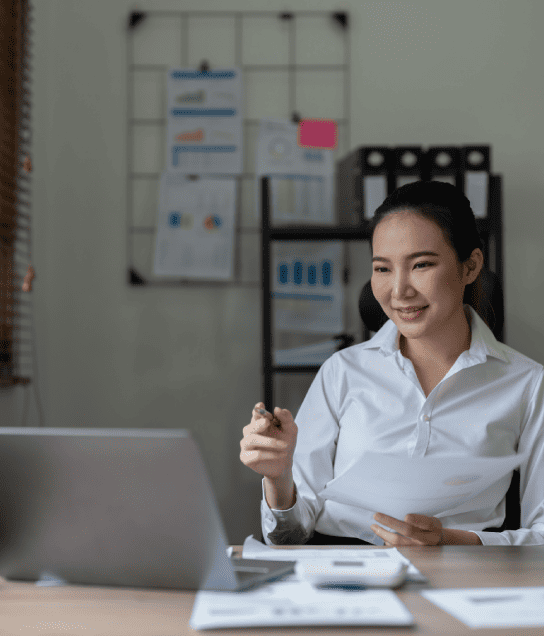 Customer receiving customized certified translation in Albuquerque for legal and official documents like birth certificates.
