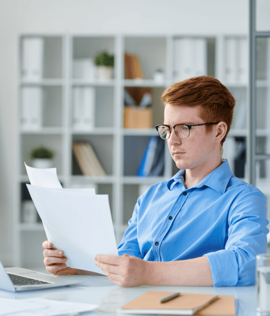 Customer easily ordering certified translation services online, uploading documents securely and receiving instant quotes.