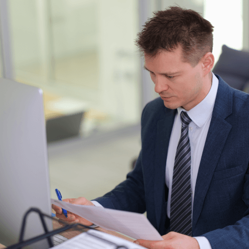 Professional delivering Columbus translation services for technical documents, ensuring precision and clarity.