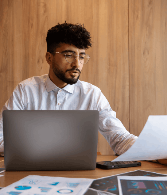 Client utilizing business documents being translated accurately by Riverside translation experts for legal and medical needs.