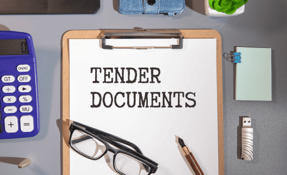 A tender documents on screen, highlighting accurate & precise document translation services for tender applications.