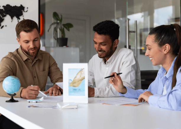 A professional working in a engineering documents, emphasizing global engineering translation services for international. A professional working in a engineering documents, emphasizing global engineering translation services for international.