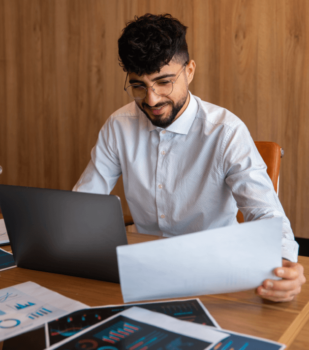 An expert uses Mesa financial translation services to ensure accurate translations of their company’s financial statements.