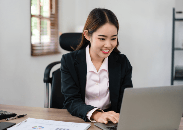 A translator reviews a bill of lading and airway bill with transport logistics translation services for freight shipments.