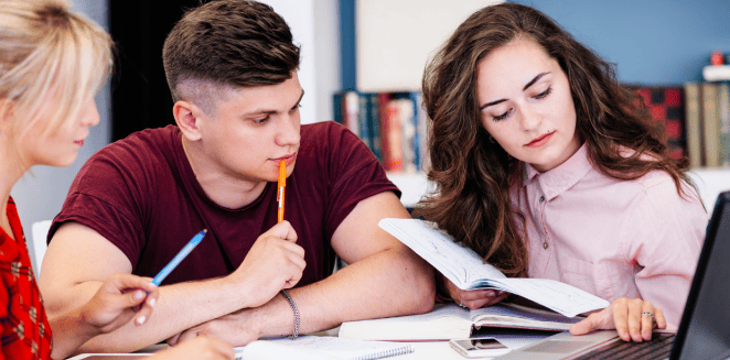 Student benefiting from academic French translation services for their international educational documents.