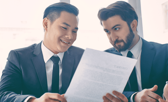 Customer receiving Hebrew translation services for official government document requirements with confidentiality.