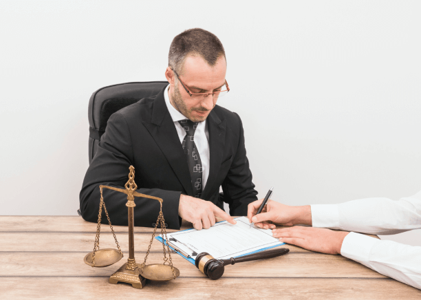 This interaction between translators highlights the trust in legal translations, bridging language barriers with precision.