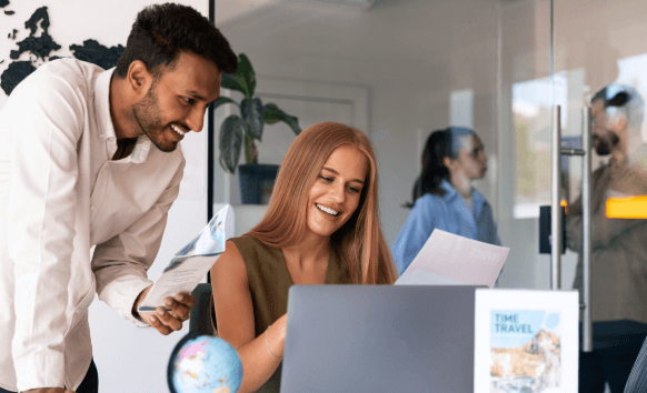 Translators using immediate translation services in Evanston, delivering documents quickly and efficiently to customers.