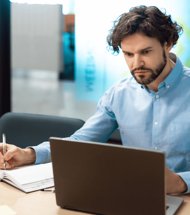 A customer benefiting from multilingual information technology translation services for effective communication. A customer benefiting from multilingual information technology translation services for effective communication.