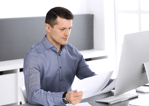 A project manager itemizes a quote for Lease Document Translation Services, listing per-word, rush and formats.