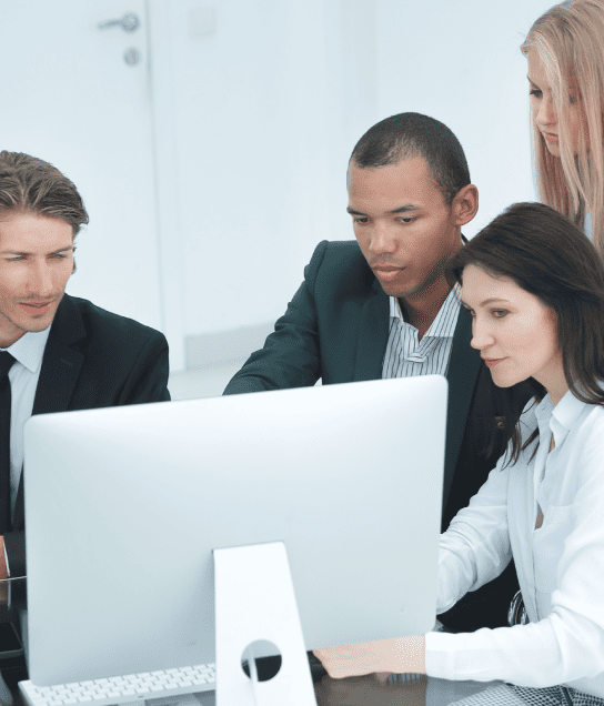 Team of translators working on diverse multilingual projects, ensuring precise Jacksonville translation services.