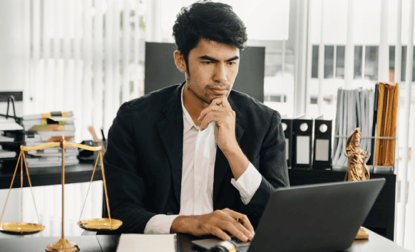 Lawyer using certified translations for legal documents in Nashville, ensuring precise accuracy.