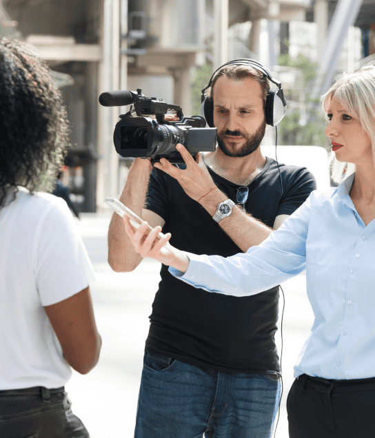 Media company effectively using precise media Los Angeles translation services, engaging diverse international audiences.
