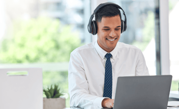 A reviewer testing translated videos for linguistic precision and consistency in media translation services