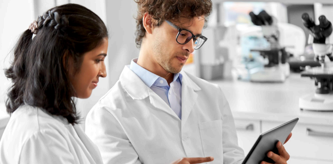 A compliance specialist audits a translated IFU with Life Science Translation Services to meet healthcare regulatory rules.