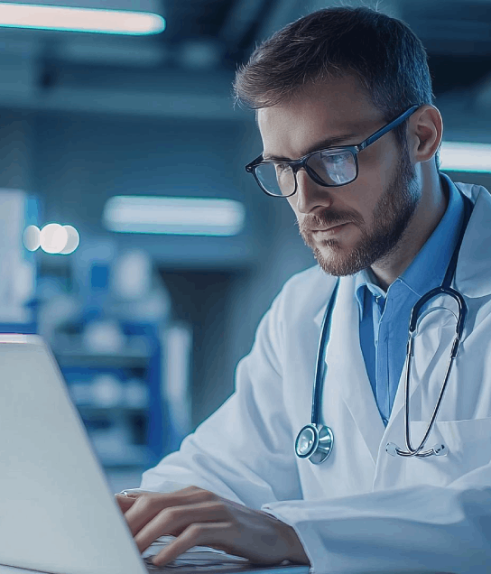 A healthcare researcher reviews multilingual items for diverse audiences.