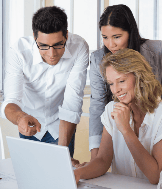 Customers in Albuquerque using multilingual business translation services to communicate effectively across borders.