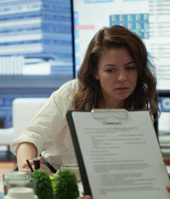 A team compares a manual, contract, and patient form, using Hebrew Translation Services to align terms across industries.