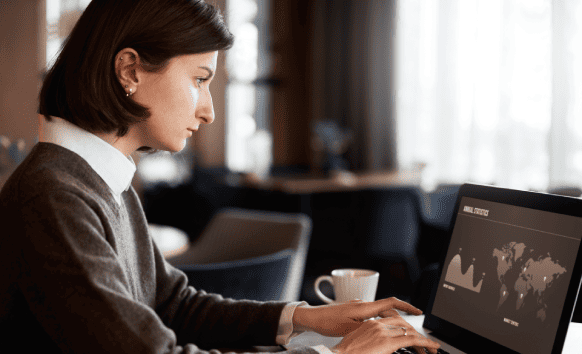 Expert woman working on the importance of museum translation services in enhancing visitor experience and accessibility.