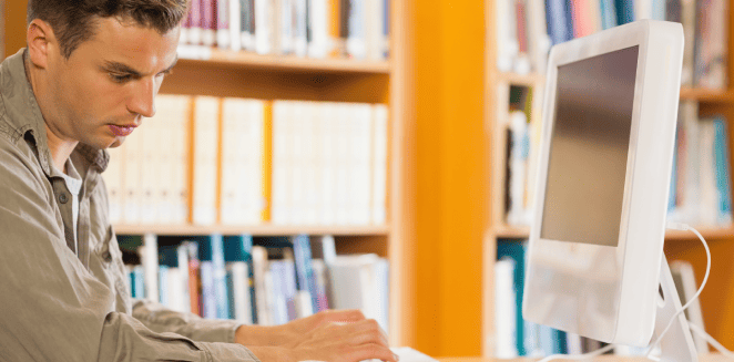 A translator working on educational materials in Oakland for academic translation services in schools and universities.