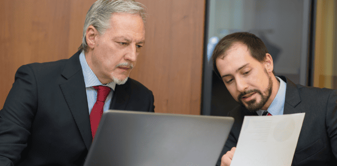 Legal experts using Oakland translation services for precise translations of critical law firm and court documents.