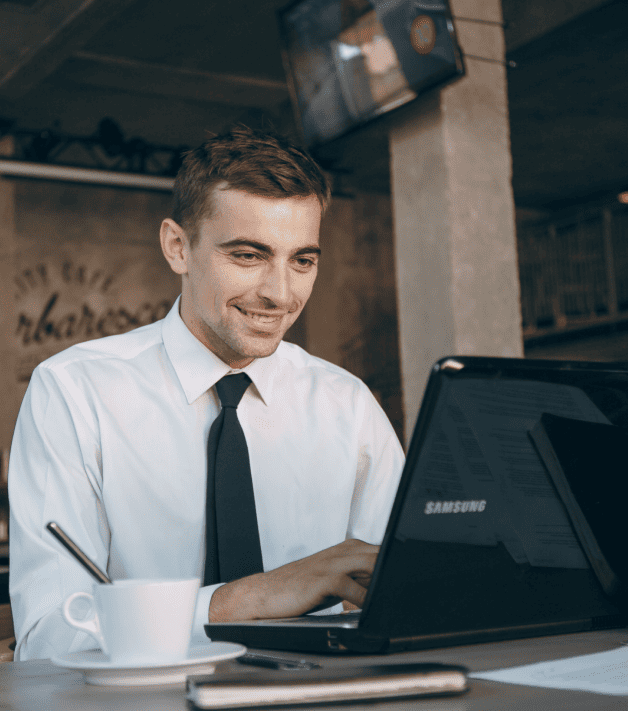 Customer benefiting from value added translation services in Rochester, including captioning, subtitling and transcription.