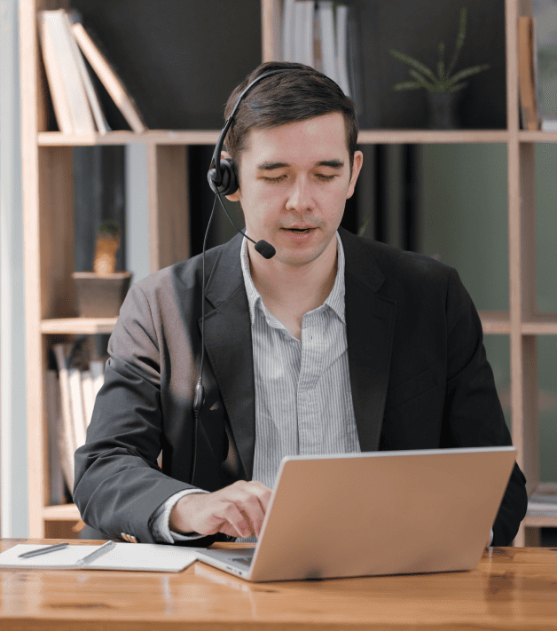 A legal professional reviewing court transcripts translated securely through certified media translation services.