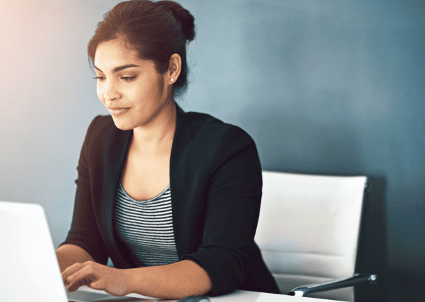 A translator working with a step-by-step process in corporate translation services from consultation to final delivery. A translator working with a step-by-step process in corporate translation services from consultation to final delivery.