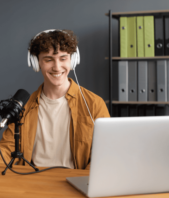 A voice artist performing professional voice-over translation, enhancing audience engagement across diverse accents. A voice artist performing professional voice-over translation, enhancing audience engagement across diverse accents.