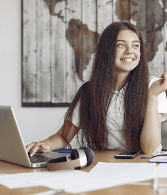 Translator at work providing quick translation services in multiple languages with accuracy and efficiency.