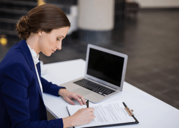A subject-matter linguist uses Language Translation Services to verify industry terminology in a contract and glossary.