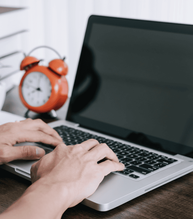 Hands on a laptop providing round-the-clock translations to ensuring continuous support for global business communication. Hands on a laptop providing round-the-clock translations to ensuring continuous support for global business communication.