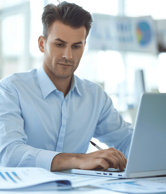 Business professional benefits from expert proofreading services in San Francisco for polished reports and presentations.