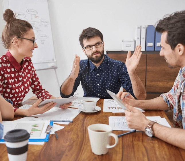 A team of professional linguists working on Spanish translation projects in Cape Coral.