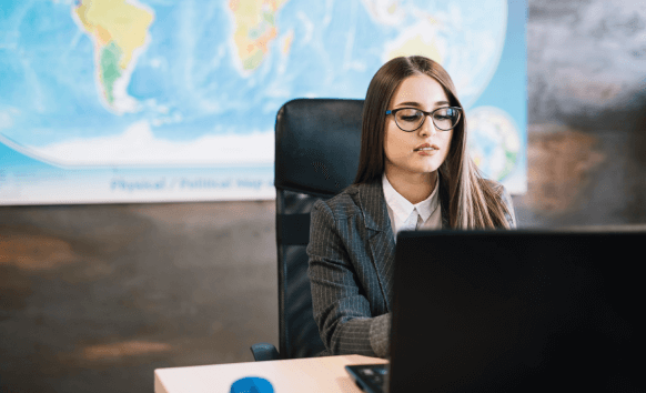 A translator working, ensuring accurate Tagalog translation with confidentiality, benefiting diverse customers globally.