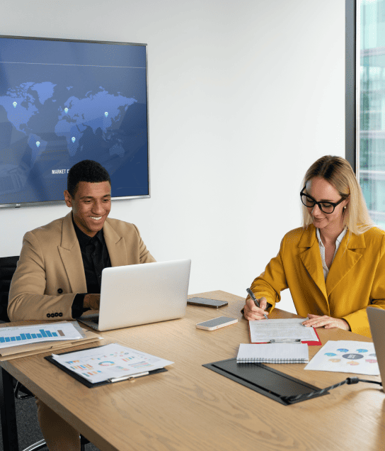 Multicultural and Inclusive Group of Professionals Collaborating in technical manual Translation Services.