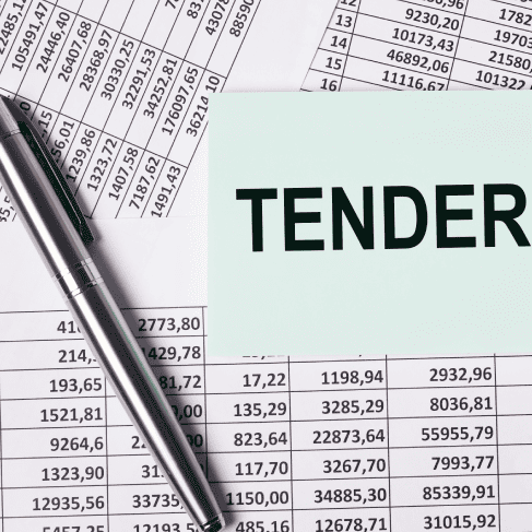 Text showing Tender on documents, emphasizing the benefits of tender translation services for business expansion.