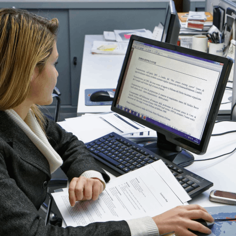 A project manager uploads a DOCX for timely communication as Oklahoma City Translation Services returns an editable file.