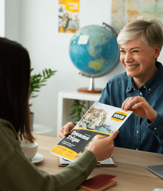 Travel industry professional in Kansas City utilizing translation services for visitor materials. Travel industry professional in Kansas City utilizing translation services for visitor materials.