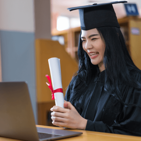 Student uses diploma transcript translation services for academic goals, benefiting from expert document conversion.