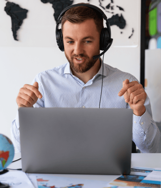 A translator ensuring accurate media translation services to help customers reach global audiences effectively.