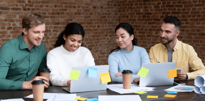 Translation experts collaborating, discussing documents, reviewing content, in Northampton. Translation experts collaborating, discussing documents, reviewing content, in Northampton.