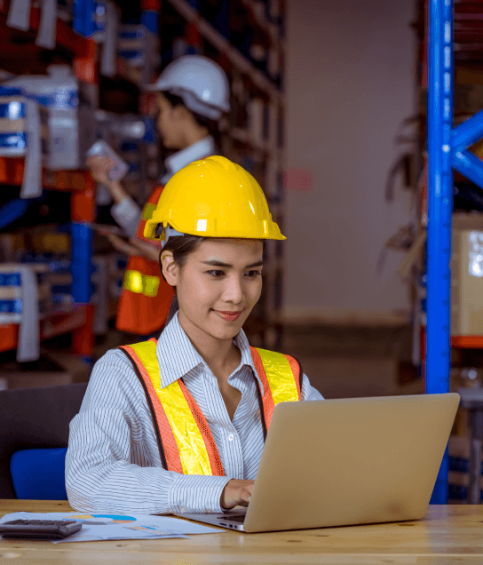 A QA specialist runs transport logistics translation services checks on HS codes and Incoterms before client delivery.
